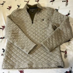Eddie Bauer Quarter Zip Sweater Grey/Cream